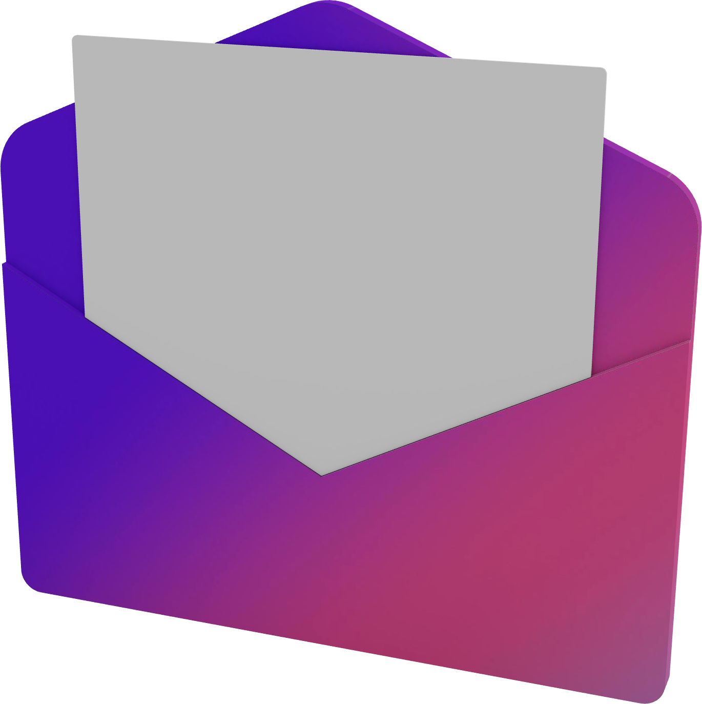 Illustration of an envelope with a chat bubble